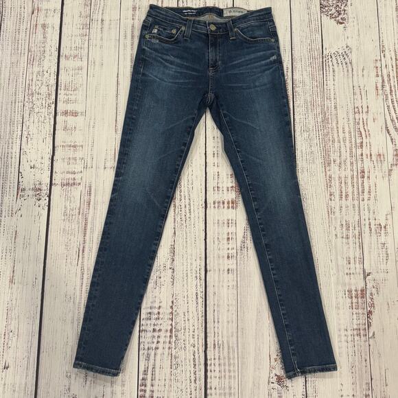 Ag Adriano Goldschmied Denim - AG “The Legging Ankle” Jeans Women’s 25R Dark Wash Mid Rise Super Skinny